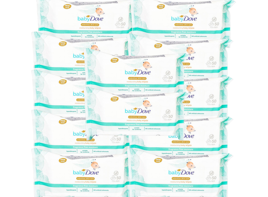 Dove Baby Wipes Fragrance free Sensitive Baby Wipes 600PK
